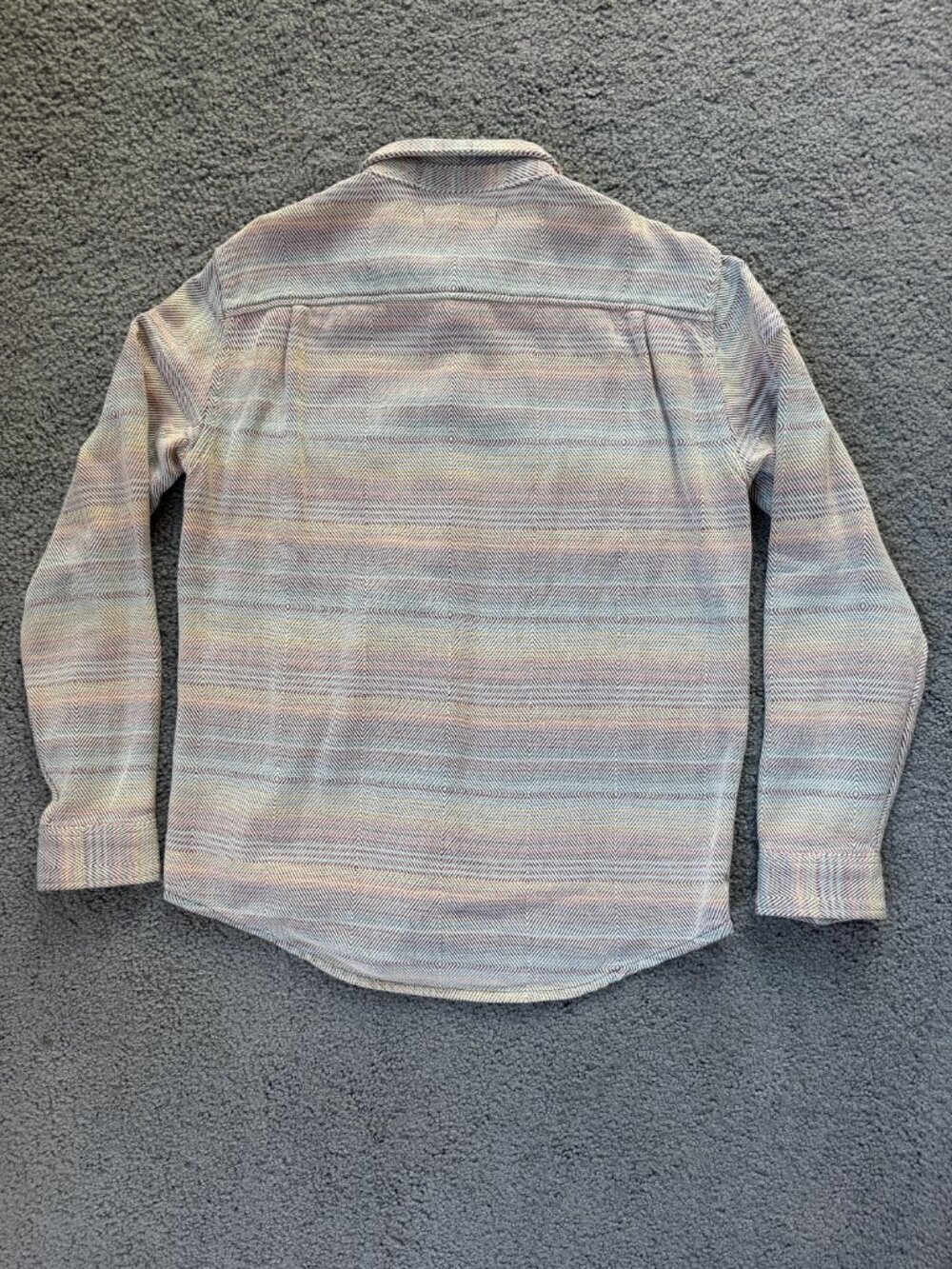 Outerknown Blanket Shirt Sunrise Mojave Stripe Men's Size L - - Picture 12 of 14